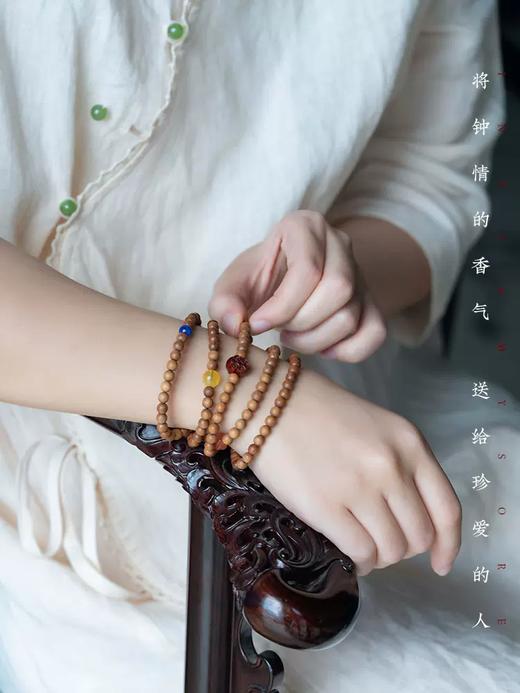 【国风原创】印度老山檀香手串，红肉级文玩念珠手链情人节礼物单圈转运佛珠 商品图2