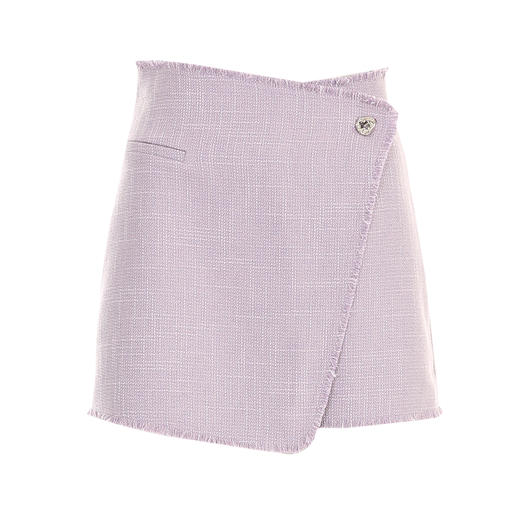 VIMAGE纬漫纪秋季新款气质通勤时尚紫色高腰显瘦时尚a字裤裙短裤V2206806 商品图5