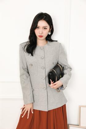 Le Malene 高端小香风单排扣圆领外套 13419