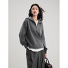 棉仓356608003-法式翻领拉链卫衣空气层美式宽松卫衣 商品缩略图0