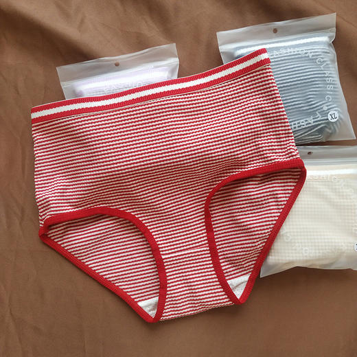 雀说 【5条装】舒暖绒高腰女士内裤三角裤L855 商品图6
