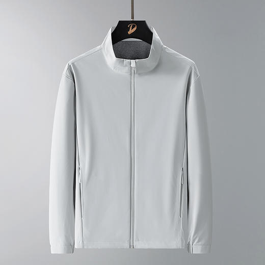 【新款DTH】大依优型大码立领夹克外套防水防风男宽松加肥加大码休闲上衣胖子连帽男装冲锋衣户外 商品图3