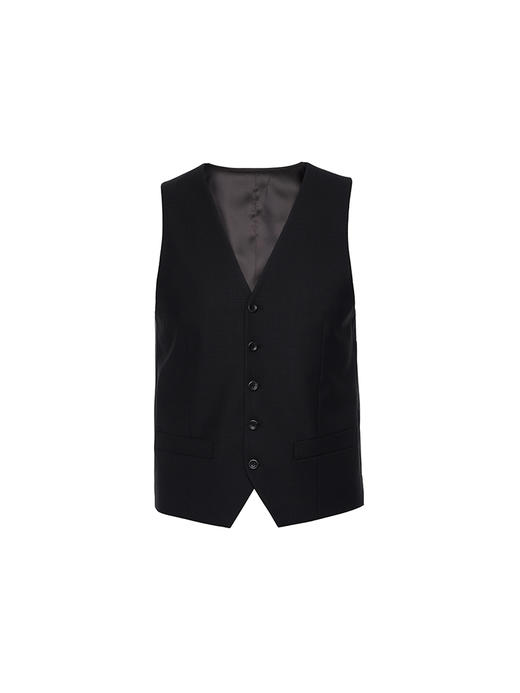 callisto咖啡色绵羊毛混纺正装马夹 商品图0