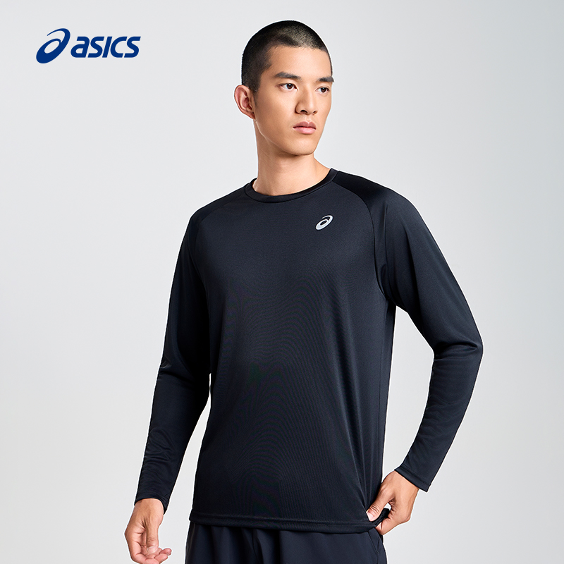 【退仓勿拍】ASICS亚瑟士男式舒适跑步长袖套头圆领时尚透气反光运动T恤2011D047
