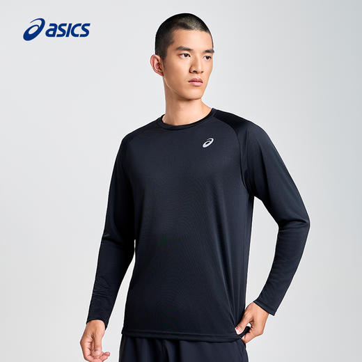 【退仓勿拍】ASICS亚瑟士男式舒适跑步长袖套头圆领时尚透气反光运动T恤2011D047 商品图0
