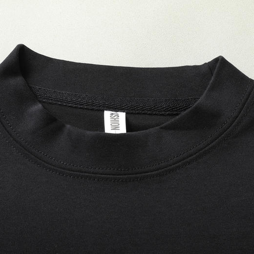 【新款DX】大依优型大码中领打底衫T恤长袖加肥加大休闲运动上衣男打底衫胖子 商品图5