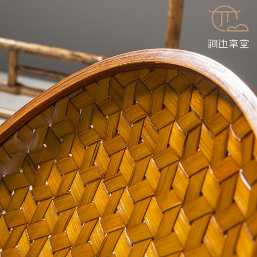 手工竹编八目晚秋浅盘 商品图4
