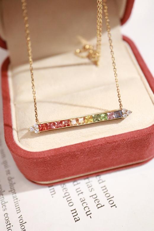 3.0ct 蓝宝石项链 商品图3