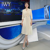 IWY/设计感杏色面试主持人正装女温柔风腰带款通勤西装连衣裙子Q14314 商品缩略图1