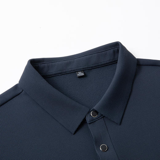 【新款DPS】大依优型大码长袖Polo衫翻领弹力加肥加大胖子上衣男士T恤肥佬打底男装 商品图4