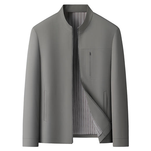 【新款DLC】大依优型大码立领夹克外套纽扣男商务休闲加肥加大夹克上衣胖子显瘦 商品图1