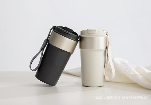 olayks立时保温杯316不锈钢咖啡杯500ml吸管饮用水杯 商品图2