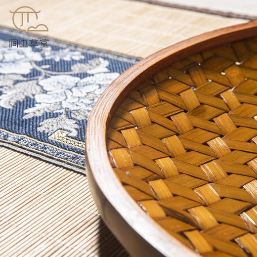 手工竹编八目晚秋浅盘 商品图7