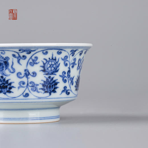 寒香慕古明青花八宝马蹄杯 商品图3