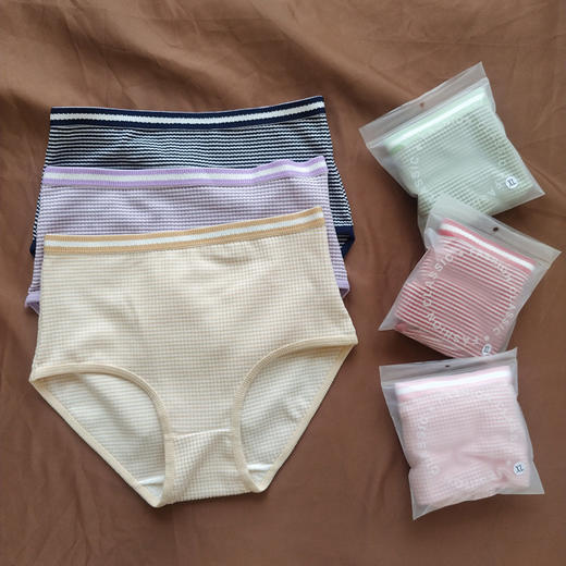 雀说 【5条装】舒暖绒高腰女士内裤三角裤L855 商品图0