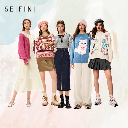 【特惠不退货】【毛衫热卖合辑】诗凡黎时尚毛衣休闲圆领秋季女2024新款SF7431191-2 商品图3