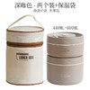 Haixin 316L不锈钢保温饭盒可微波炉便携餐盒(316L钢饭盒3个+米色保温盒) 商品缩略图9