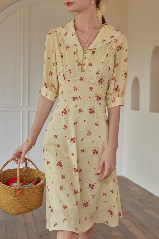 SIMPLE RETRO 法式复古碎花茶歇裙 13391 商品图4