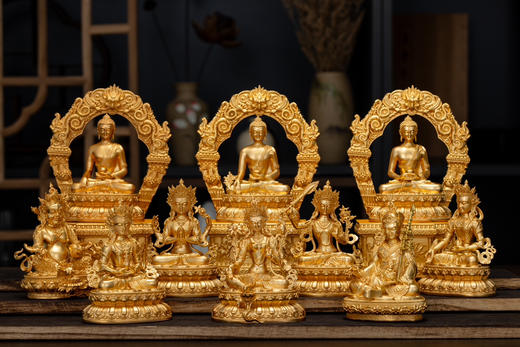 黄铜镀金摆件10公分 商品图0