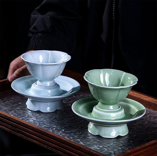 沁茶悦旅丨宋代青瓷主人杯 茶杯 主人杯 茶具 茶道 85ml 豆青茶盏/影青茶盏 质地温润 商品图1