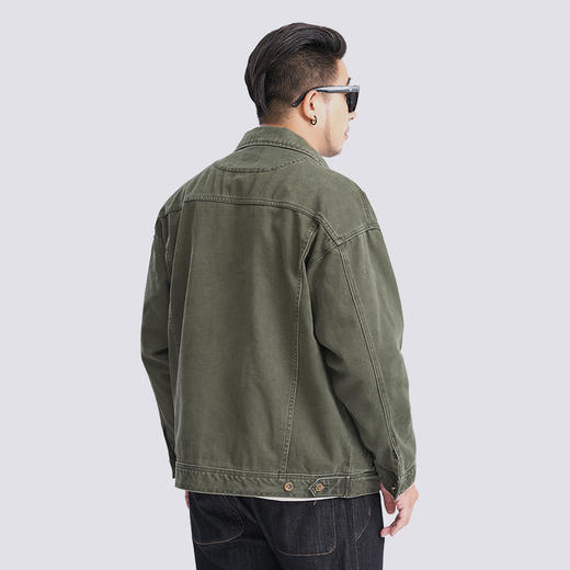 【新款DMH】大依优型大码翻领牛仔外套男宽松加肥加大码上衣夹克运动潮流 商品图1