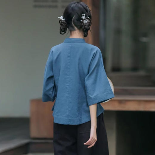 裁缝学苑AQ339苎麻唐装新中式斜襟茶服纸样女装盘扣上衣小衫服装打板 商品图3