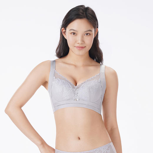 都市丽人调整型内衣美体纤塑塑身文胸蕾丝超薄塑身内衣3/4杯四排扣LJT2K1 商品图1