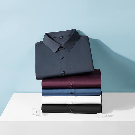 【弹力】【新款DM】大依优型大码长袖衬衫男宽松加肥加大码男士休闲商务衬衣上衣胖子300斤 商品图8