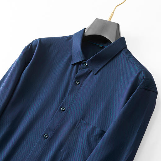 【新款DM】大依优型大码长袖衬衫男宽松加肥加大码男士休闲商务衬衣上衣胖子300斤 商品图3
