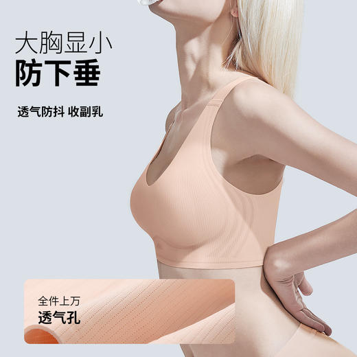 D1-💟【B-E杯】【大胸显小】润微7号杯内衣女云感软支撑轻薄显瘦收副乳防下垂文胸罩 小蓝莓1.0
 商品图1