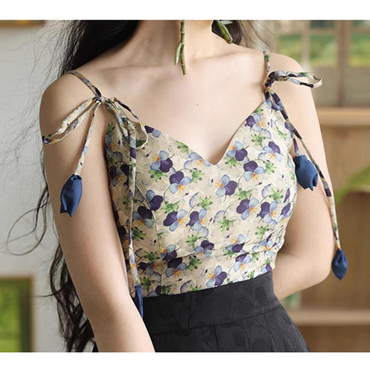 裁缝学苑AS310新中式国风三件套花苞吊带背心女外穿抹胸半裙开衫样板 商品图3