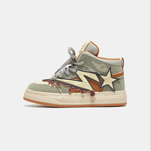 【ZY马骑顿】秋季女童时尚百搭高帮板鞋男童户外旅游亲子鞋 商品图5