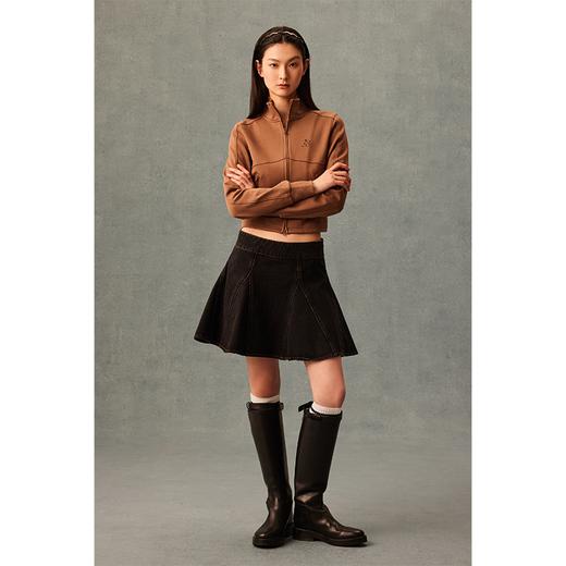 GOODBAI G.B logo刺绣拼接A版喇叭半身短裙 商品图0