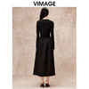 VIMAGE纬漫纪秋季新款气质修身显瘦露肩长袖黑色连衣裙V2207815 商品缩略图3