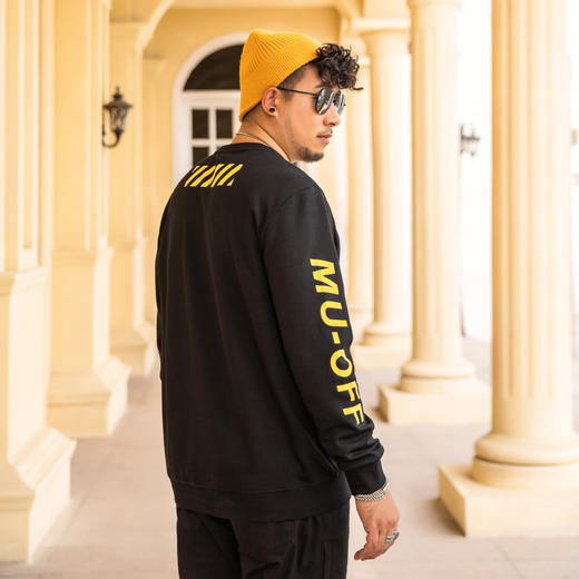 【新款DMH】大依优型大码男装圆领卫衣简约宽松上衣男士胖子打底衫300斤 商品图3