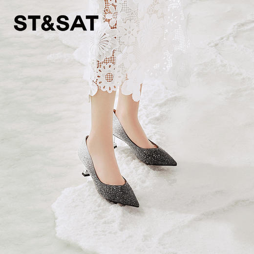 星期六渐变闪钻气质高跟鞋SSC3111104 商品图3