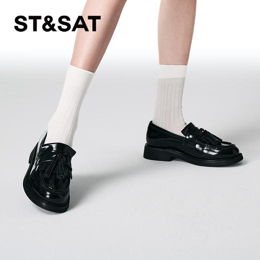 星期六经典英伦风流苏乐福鞋SSC3111114 商品图1