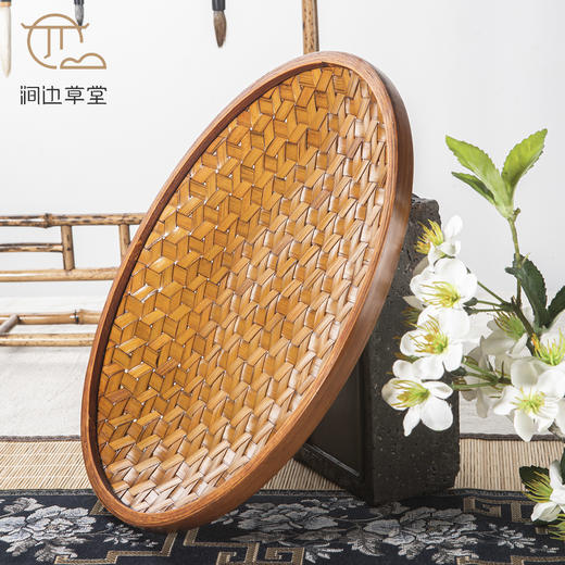 手工竹编八目晚秋浅盘 商品图1