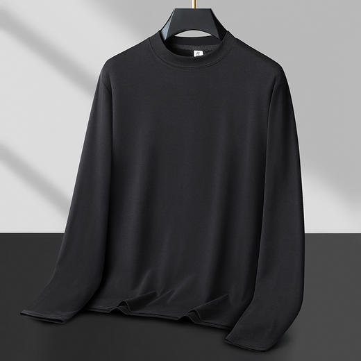 【新款DX】大依优型大码中领打底衫T恤长袖加肥加大休闲运动上衣男打底衫胖子 商品图3