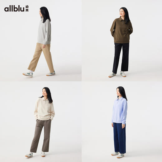 【秋Vol.4】幼岚「坑条翻领卫衣」柔软亲肤挺括有型24秋新款女士成人百搭卫衣ZY 商品图2