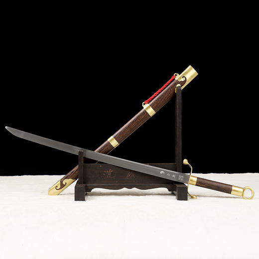 手工纯铜太极刀 武术刀 沈广隆剑铺 龙泉沈广隆宝剑 标准太极刀sgl-9006 未开刃 商品图2
