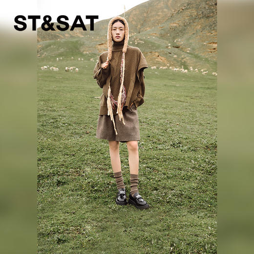 星期六英伦学院风复古擦色乐福鞋SSC3111119 商品图2