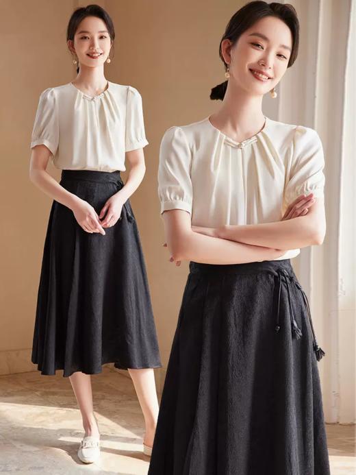 艾尚臣衬衫2024夏季新款女轻奢高级感薄款女装减龄外套职业休闲风 商品图1