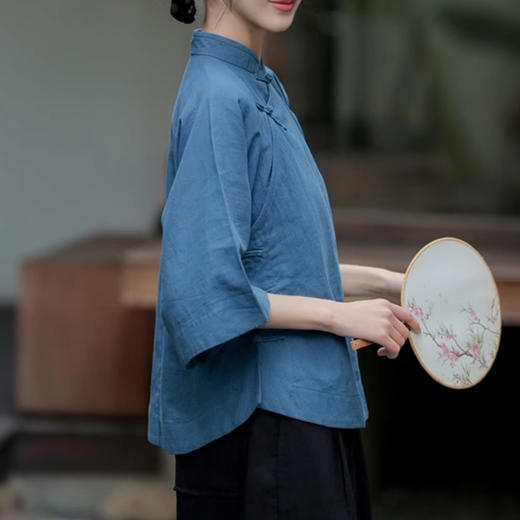 裁缝学苑AQ339苎麻唐装新中式斜襟茶服纸样女装盘扣上衣小衫服装打板 商品图4