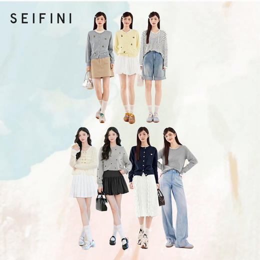 【特惠不退货】【毛衫热卖合辑】诗凡黎时尚毛衣休闲圆领秋季女2024新款SF7431191-2 商品图0