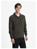 callisto“绒”系列绿色绵羊毛混纺长袖毛衣 商品缩略图3