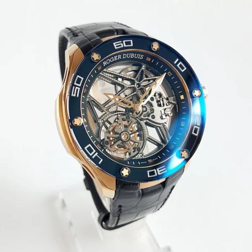 【95新正品】Roger Dubuis罗杰杜彼冒险家系列18k玫瑰金44mm陀飞轮手动机械机芯男表101123LV02 商品图2