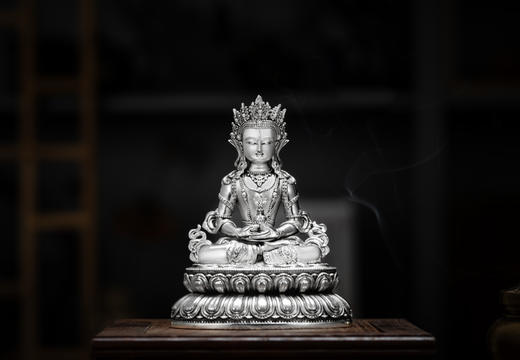 白铜鎏银10公分摆件 商品图10