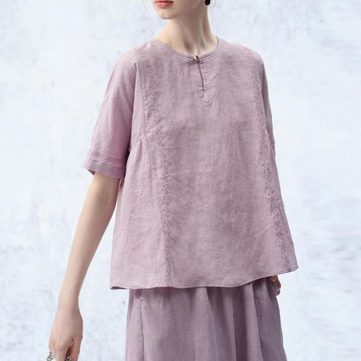 裁缝学苑AS311新中式衬衫纸样女装圆领上衣半开拼接衬衣小衫样板 商品图1