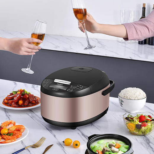 海尔多功能电饭煲3升电脑式家用电饭锅1-3人FBS-F3091C升级 咖啡色 商品图2